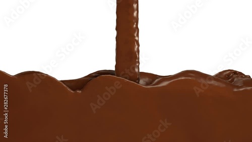 milk chocolate fills up screen, alpha channel included (FULL HD)