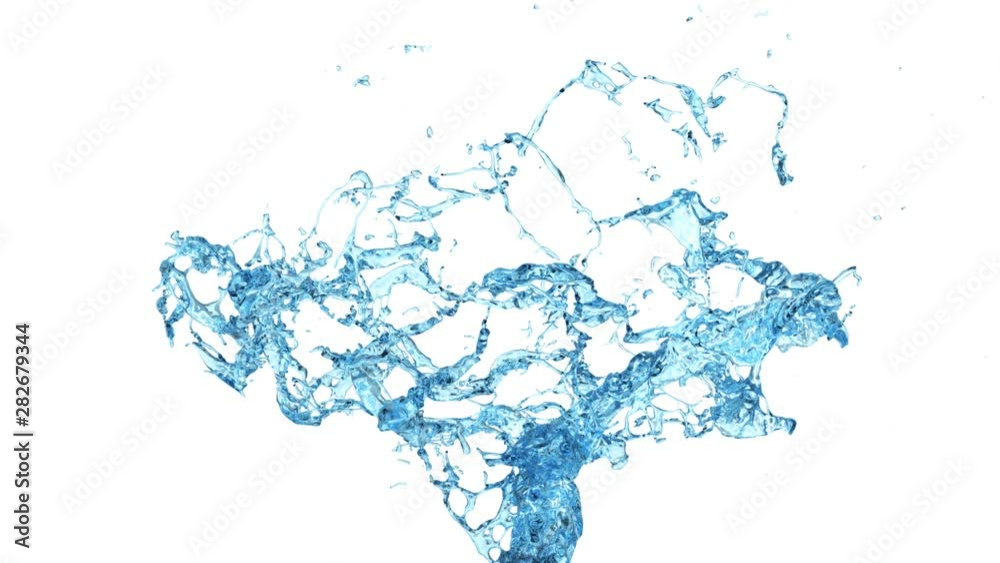 abstract splash of light blue water in slow motion, alpha included (FULL HD) abstract splash of light blue water in slow motion, alpha included (FULL HD)