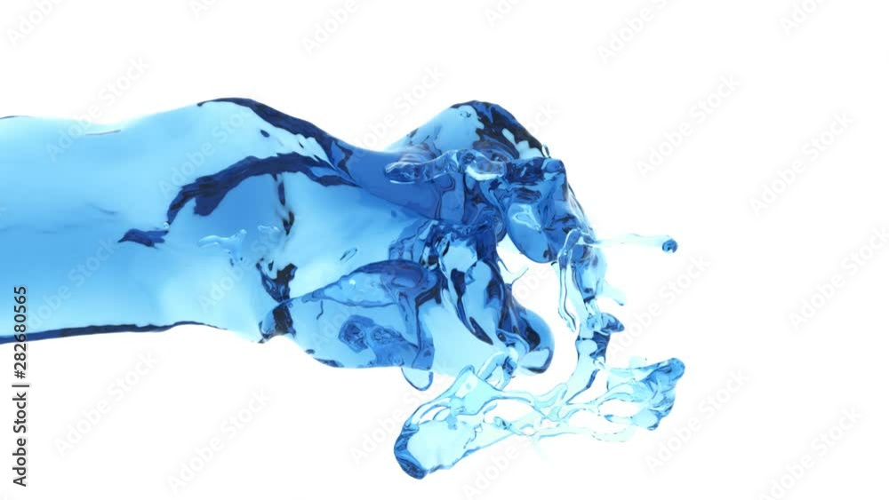 light blue water flowing in curved motion - on white , alpha included (FULL HD) light blue water flowing in curved motion - on white , alpha included (FULL HD)