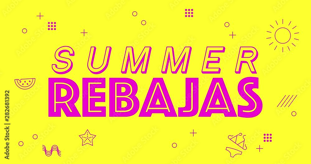 summer soldes sales rebajas colorful animation