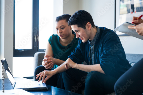 Group of businesspeople working as a team