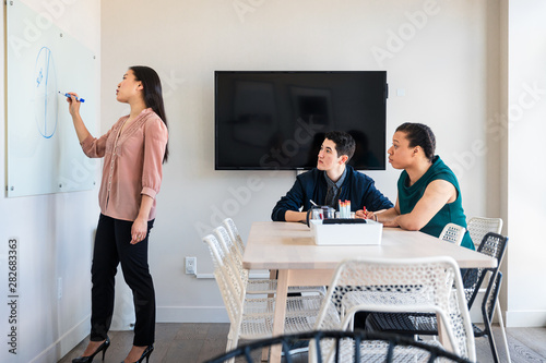 Business professionals in a team meeting