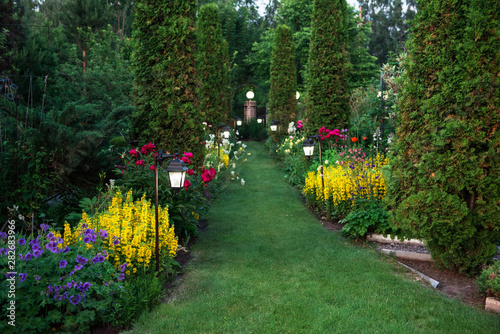 Beautiful flowers and trees...