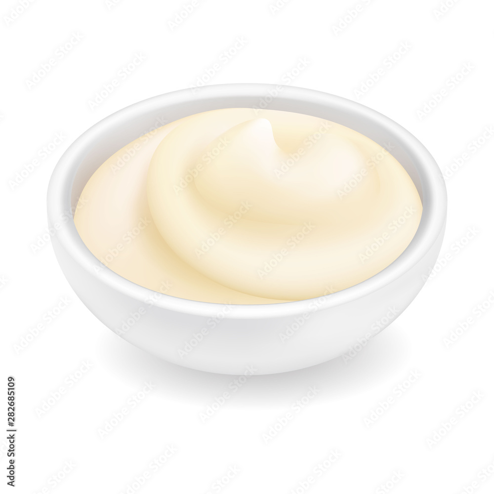 Mayonnaise in a bowl