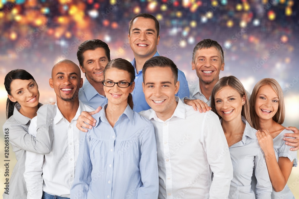 Successful business team on background Successful business team on background
