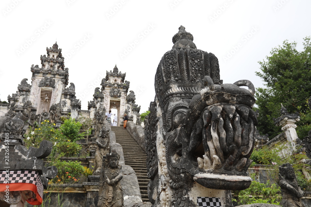 Amlapura, Indonesia – July 5 2018: View of the temple of Lempuyang Luhur in east Bali, Indonesia
