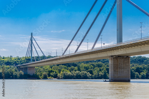 Fototapeta Naklejka Na Ścianę i Meble -  The Liberty Bridge in Novi Sad, Serbia