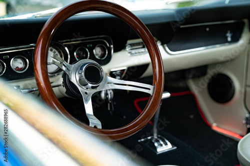 Interior of a classic vintage american car © Seweryn