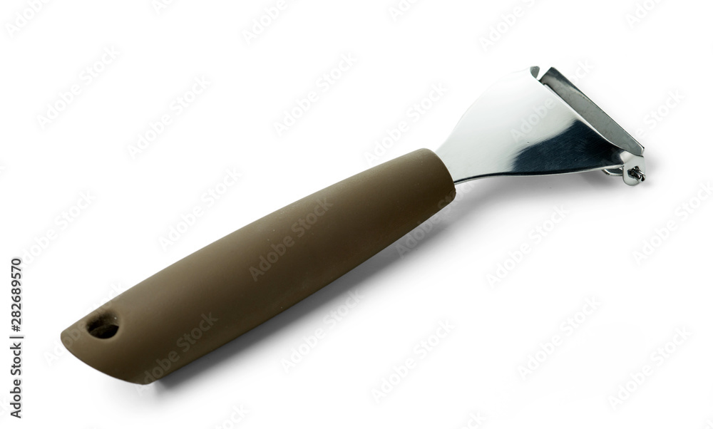 Knife for cleaning vegetables and fruits. Isolated on white background. Knife for cleaning vegetables and fruits. Isolated on white background.