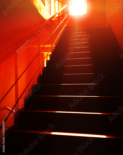 Dramatic light rays on upstairs background hd