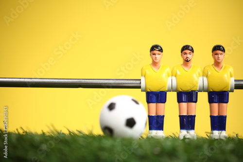 foosball table soccer .sport teame football players photo