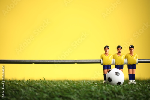 foosball table soccer .sport teame football players photo