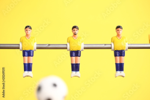 foosball table soccer .sport teame football players photo