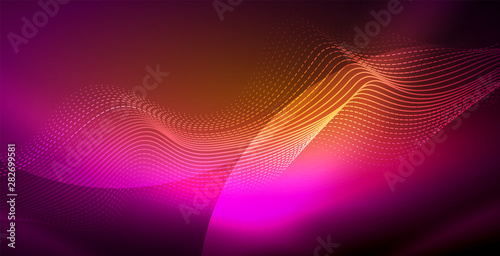 Neon lines shiny glowing background
