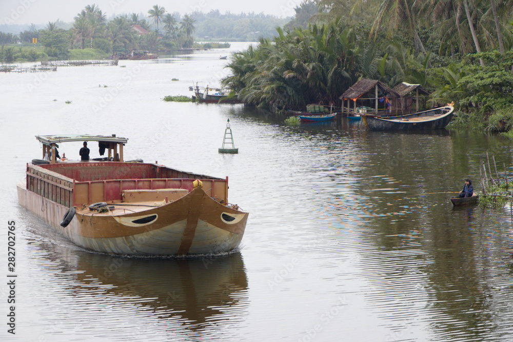 Holzboot Boie Mekong Fluss