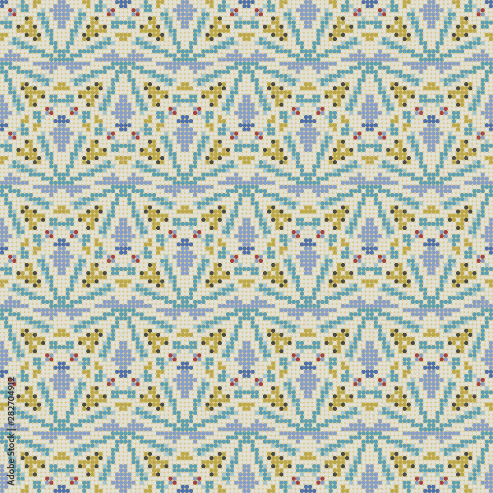 Seamlessly repeating knitted pattern design.  ideal for embroidery, knitting, knitwear, textiles