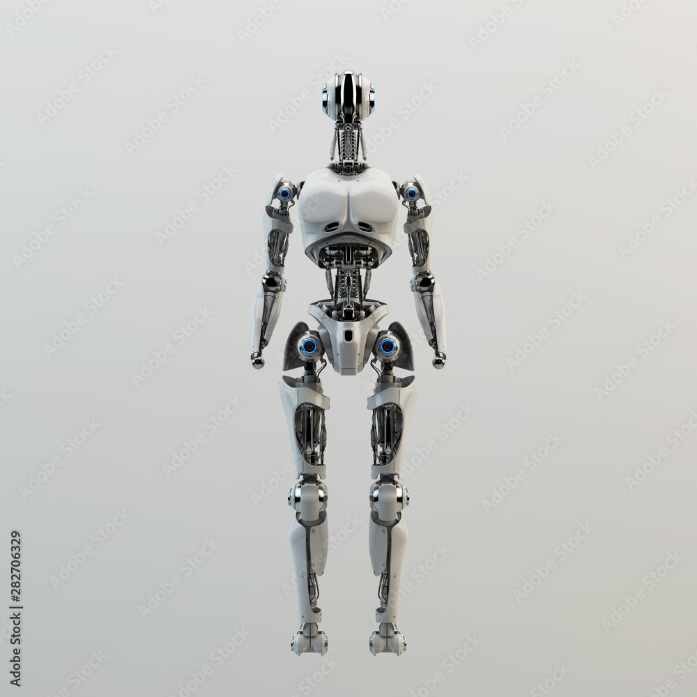Robot body for replacement, 3d rendering concept