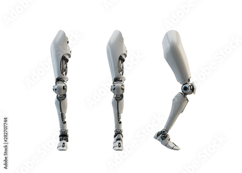 Replacement robotic leg part, 3d rendering