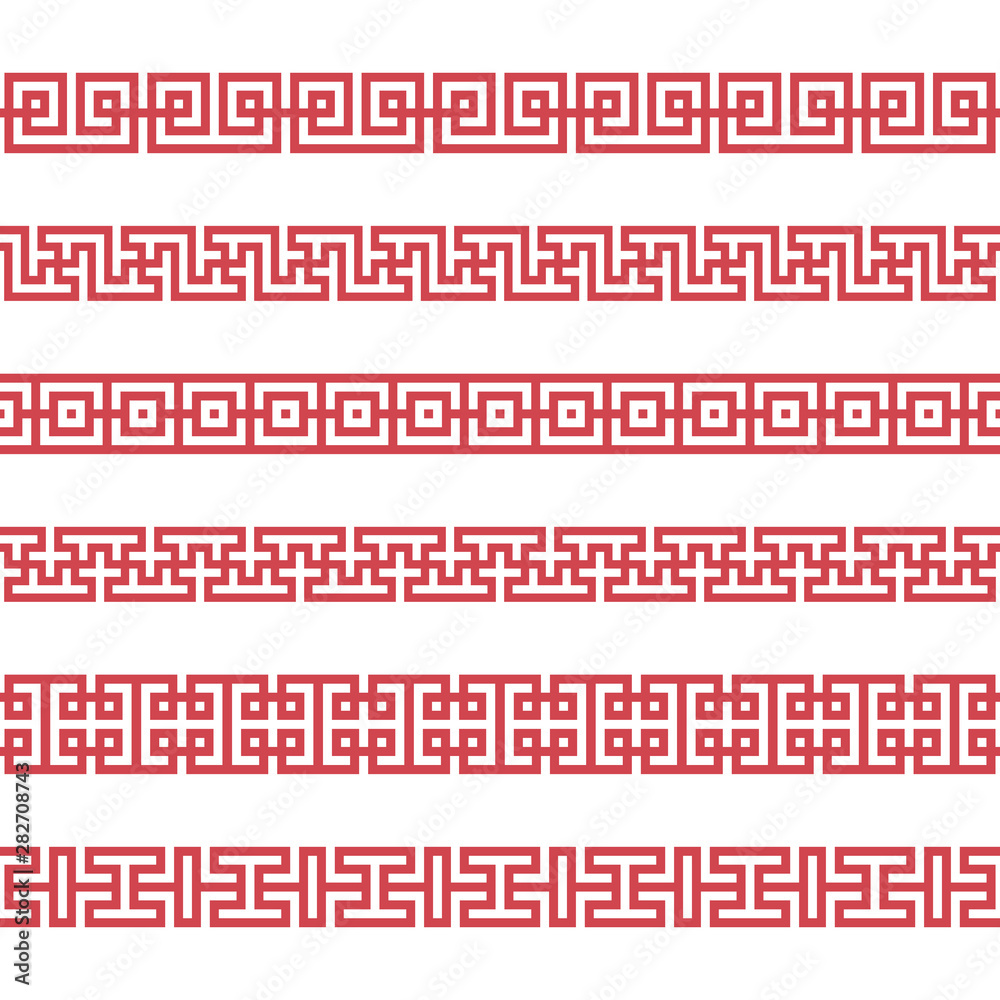 Set of vector korean borders