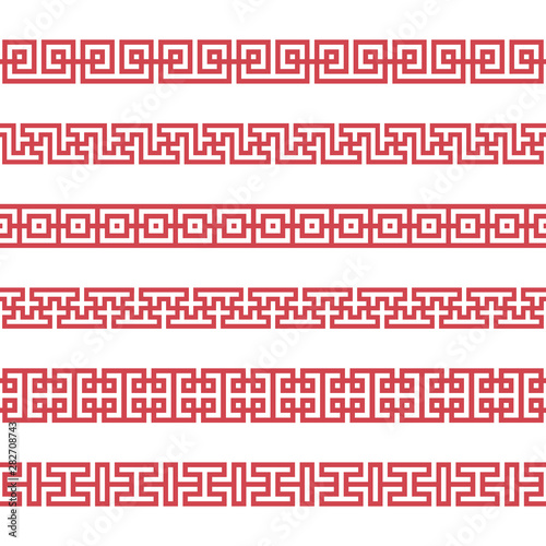 Set of vector korean borders