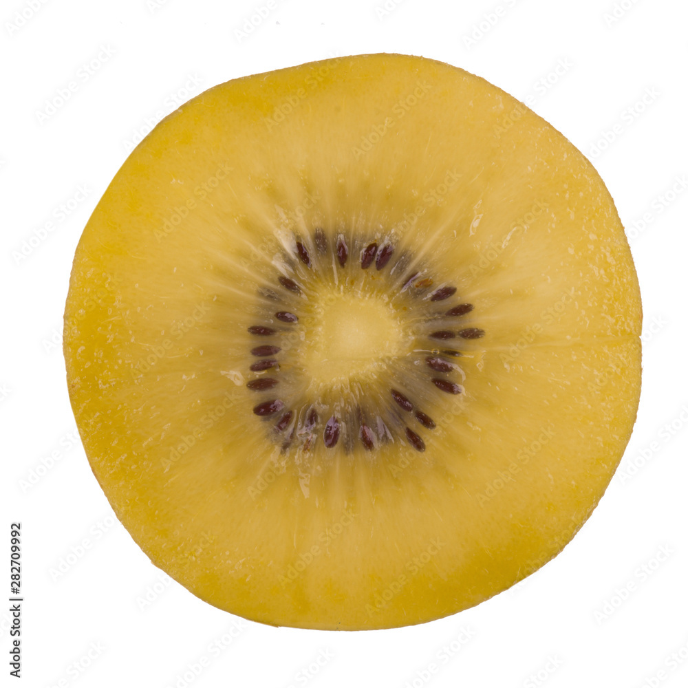 kiwi gold slice isolated on white background. top view kiwi gold slice isolated on white background. top view