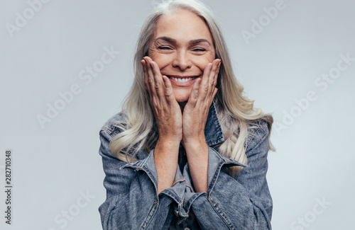 Cheerful senior woman