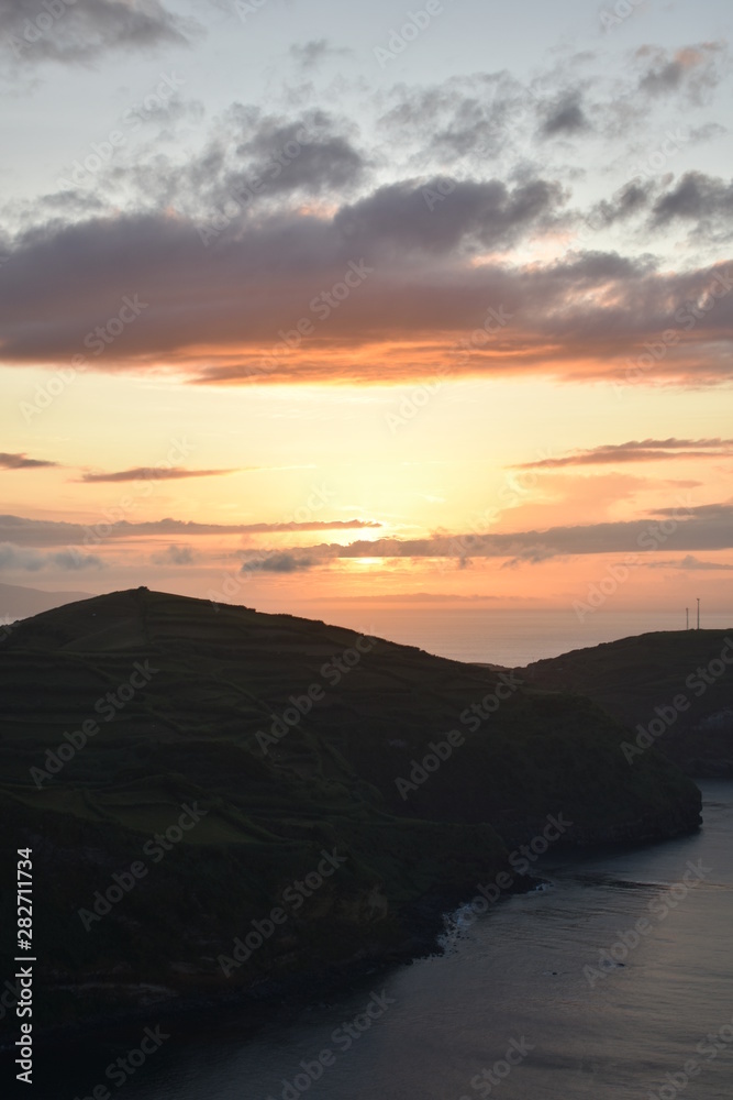 sunset in São Miguel, Azores (Miradouro de Santa Iria)