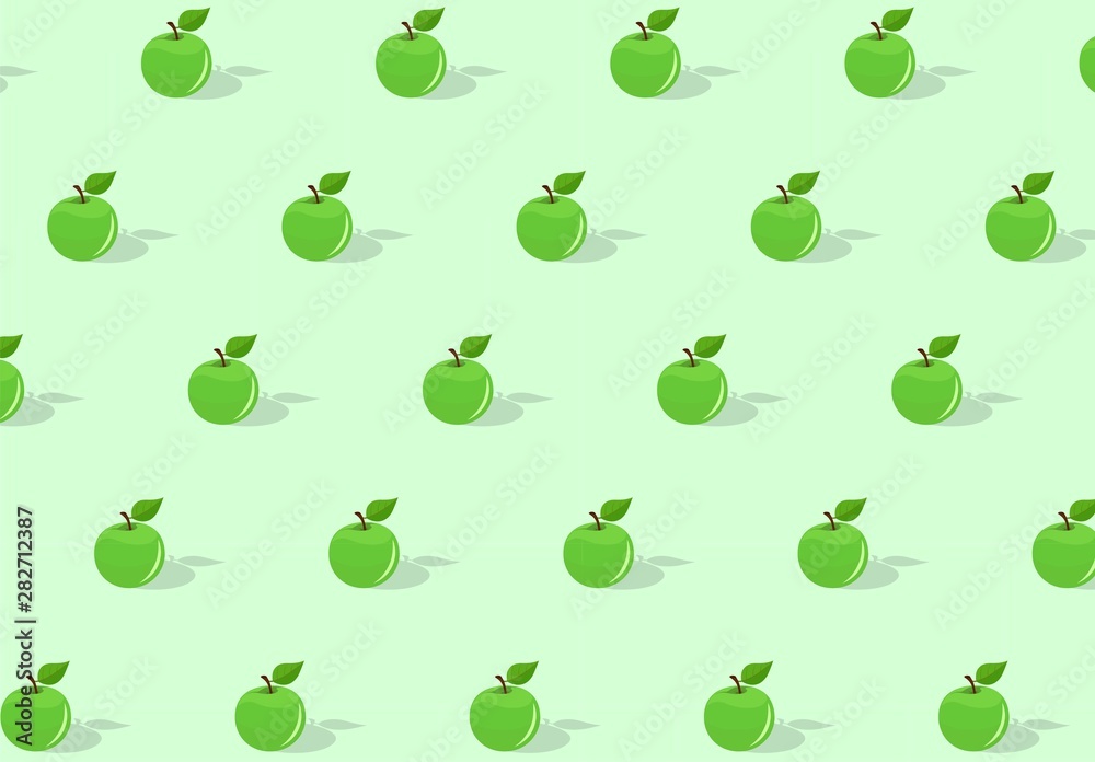 seamless green apple texture on green background. vector background image of garden fruit seamless green apple texture on green background. vector background image of garden fruit