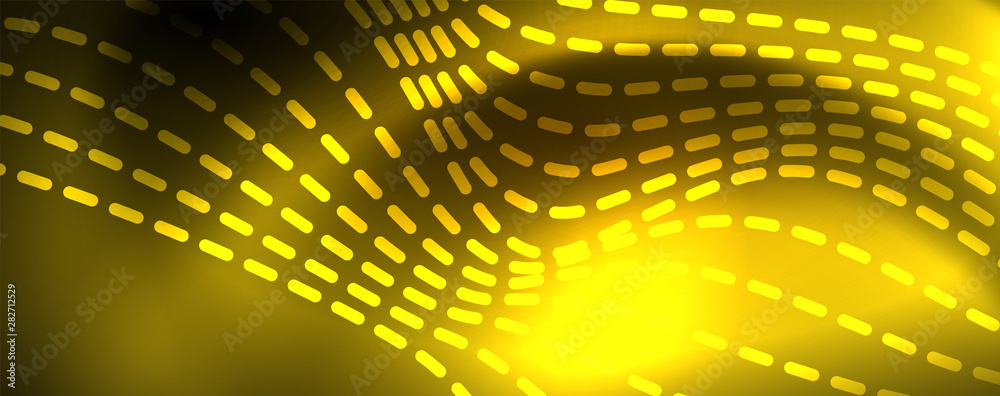Fototapeta premium Shiny neon lines techno magic futuristic background, magic energy space light concept, abstract background wallpaper design