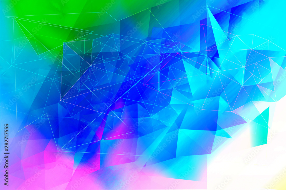 Obraz premium Dreamy, abstract, multicolor, geometric background