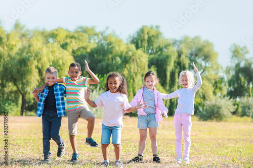 Group of happy children in ...