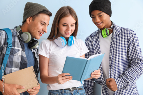 Portrait of young students ...