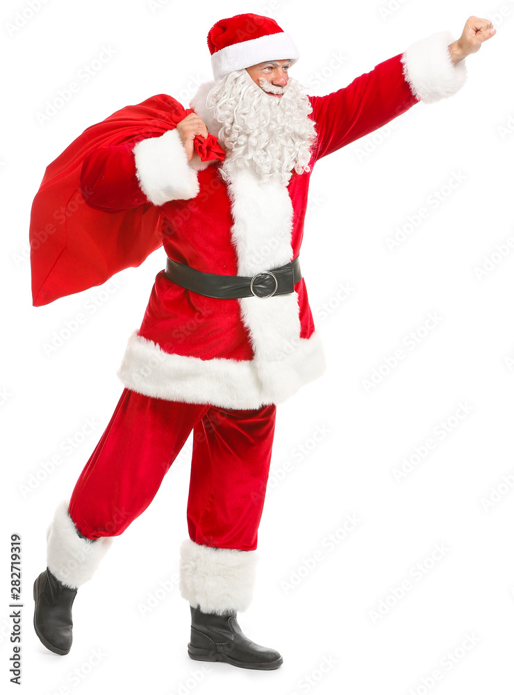 Portrait of Santa Claus on white background Portrait of Santa Claus on white background
