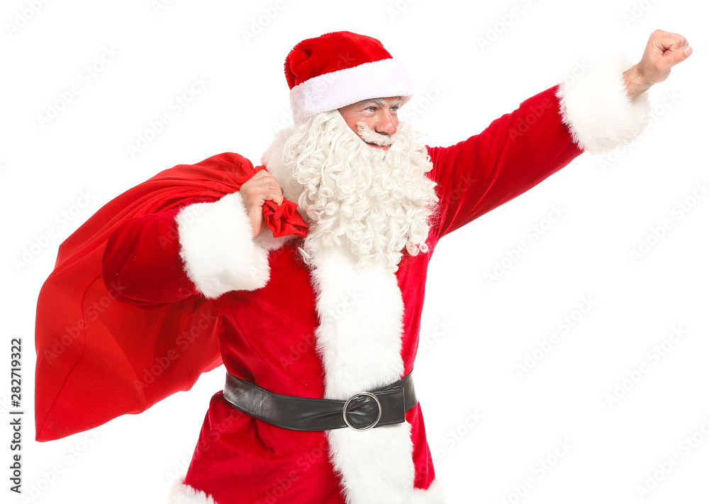 Portrait of Santa Claus on white background Portrait of Santa Claus on white background