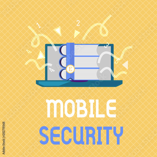 Word writing text Mobile Security. Business concept for Protection of mobile phone from threats and vulnerabilities.