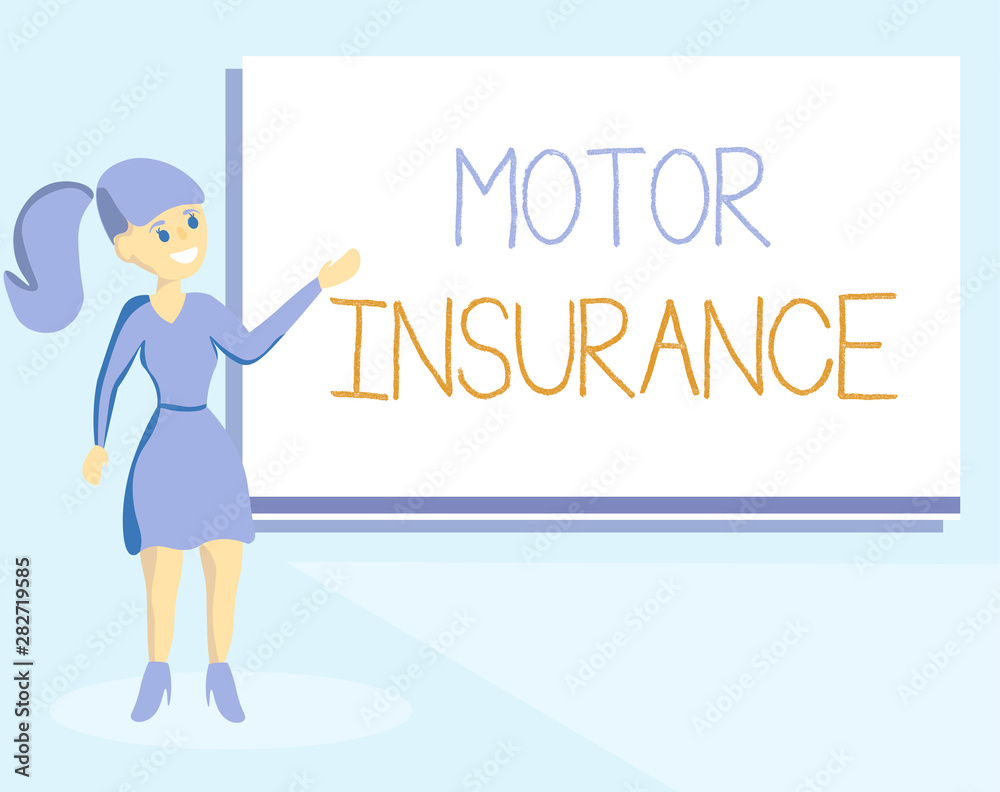 Word writing text Motor Insurance. Business concept for Provides financial compensation to cover any injuries.