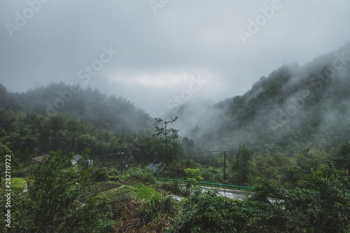 Road in Mingyue Mountain, Jiangxi, China photo