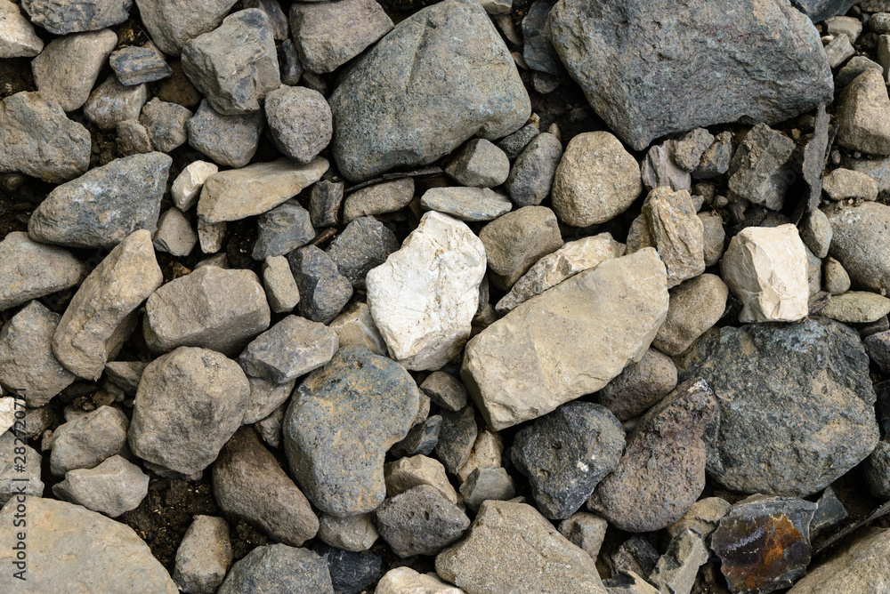 falling rocks from the mountain slope