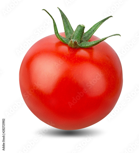 Tomato isolated on white background with clipping path