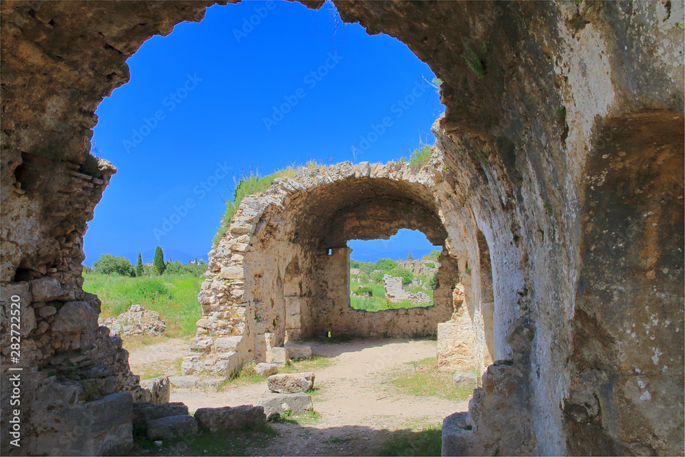 Ruins of the ancient city of Side in Turkey.