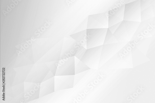 Polygonal, geometric white and grey background