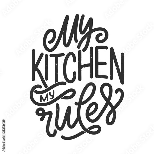 Vector card with hand drawn unique typography design element for greeting cards  decoration  prints and posters. Handwritten lettering quote about food and cooking.