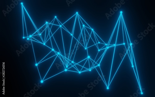 Abstract background low poly line 3d rendering - 3d illustration 