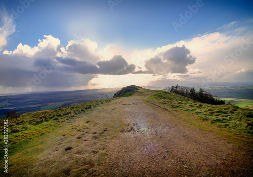 The Wrekin  is part of the Shropshire Hills and rises to an elevation 1335 ft photo