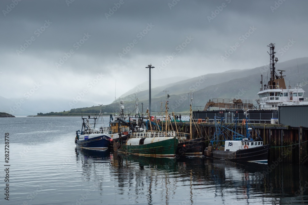 Fototapeta premium Ullapool Harbour Pier Loch Broom Scotland