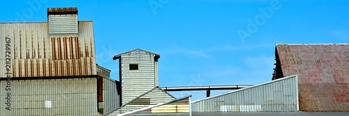Grain elevator and processing plant architecture in the Willamette Valley of Oregon.