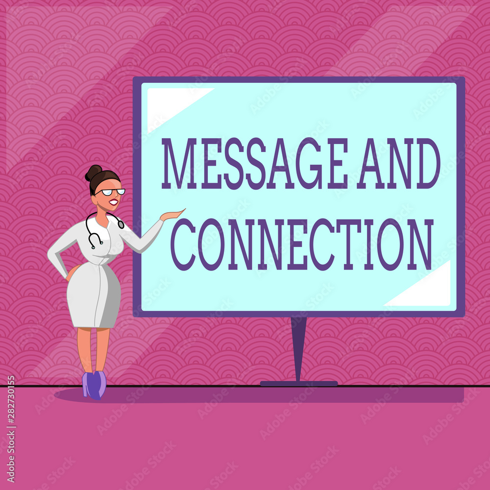 Conceptual hand writing showing Message And Connection. Business photo text a word or letter sent to someone and it was received. Conceptual hand writing showing Message And Connection. Business photo text a word or letter sent to someone and it was received.