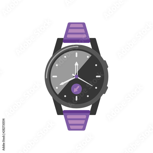 Classic watche vector icon. Watch for businessman or fashion clock.
