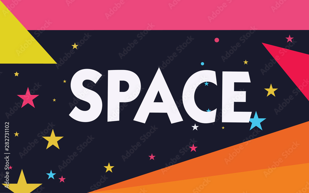Word writing text Space. Business concept for continuous area or expanse which is free available unoccupied. ilustração do Stock | Adobe Stock