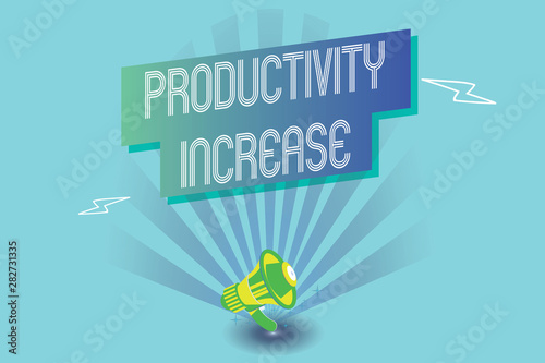Schilderij op canvas Writing note showing Productivity Increase